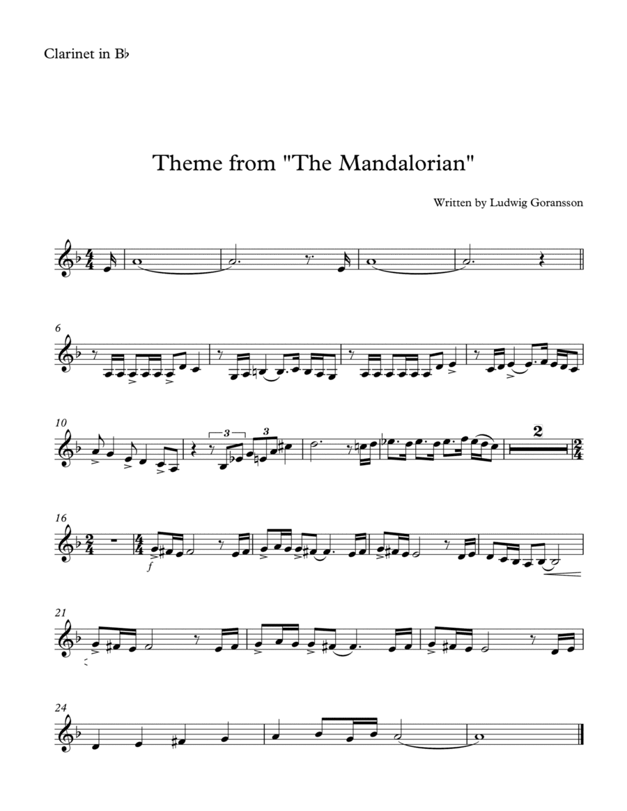 The Mandalorian (arr. SongBird Music)