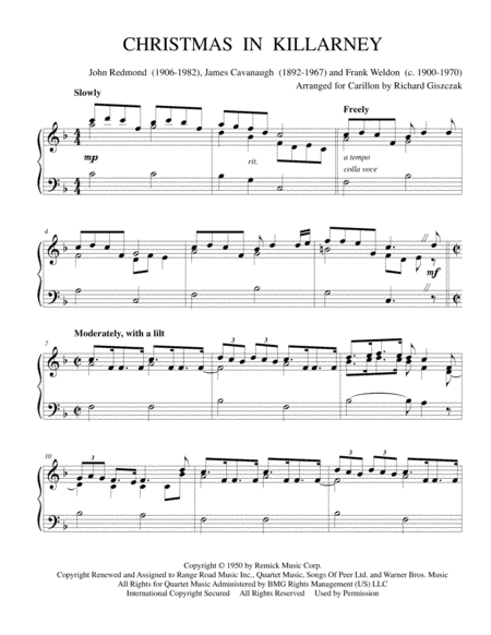 Christmas In Killarney (arr. Richard Giszczak)