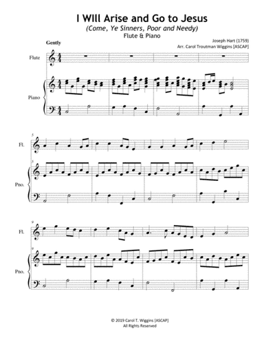 I Will Arise and Go to Jesus (Flute & Piano) (arr. Carol Troutman Wiggins [ASCAP])