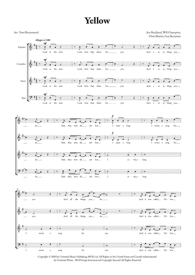 Yellow (arr. Tom Drummond)