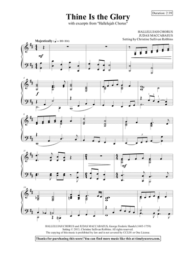 Thine Is the Glory with Hallelujah Chorus (arr. Christine Sullivan Robbins)
