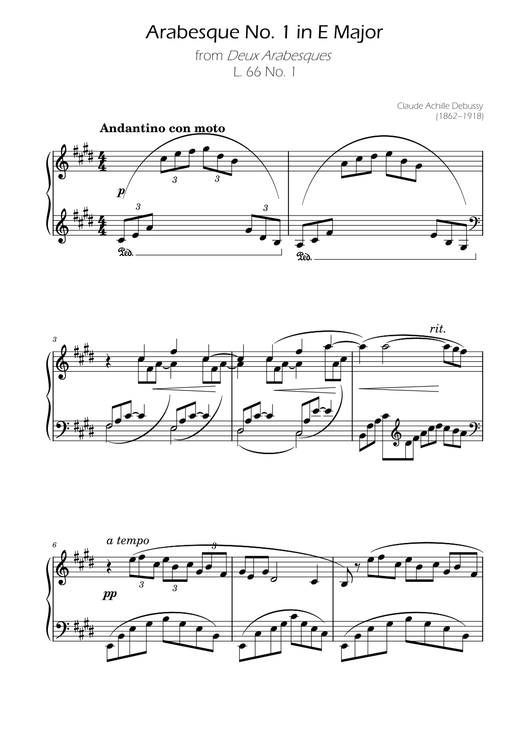 Debussy - Arabesque Nº1 (arr. Ygor Nunes)