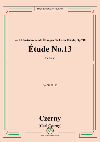 C. Czerny-Exercise No.13,Op.748 No.13 (arr. OSM Press)