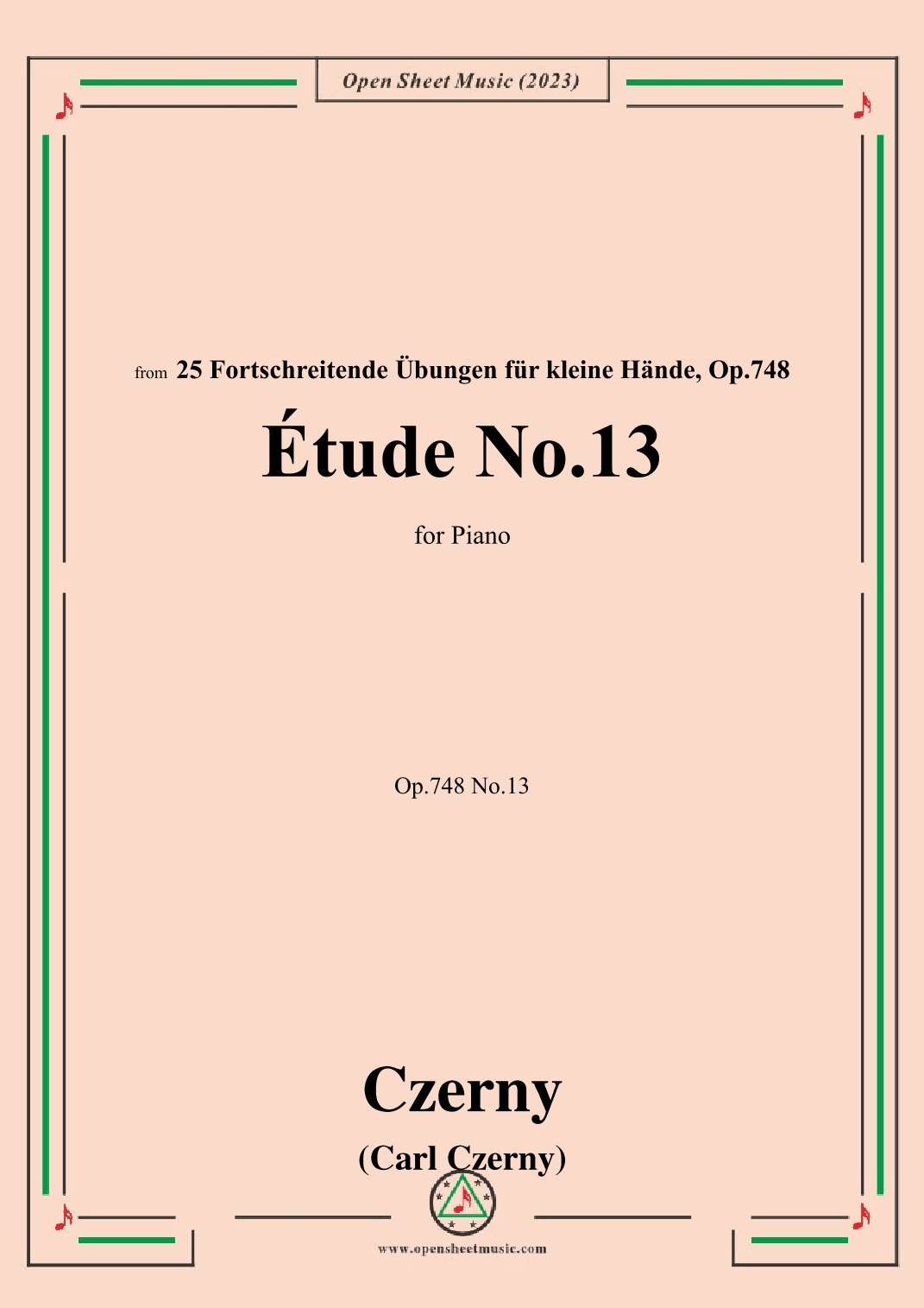 C. Czerny-Exercise No.13,Op.748 No.13 (arr. OSM Press)
