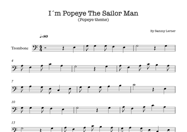 I'm Popeye The Sailor Man (arr. E.P)