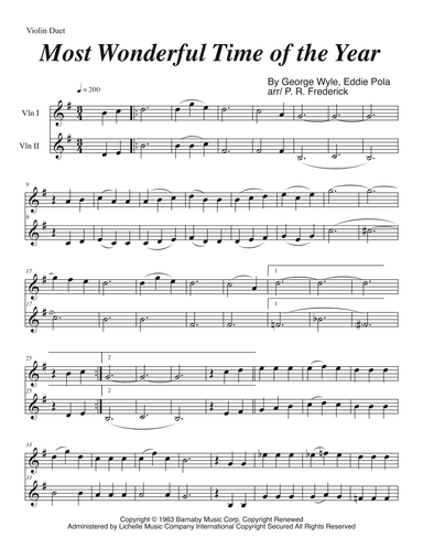 The Most Wonderful Time Of The Year (arr. P. R. Frederick)