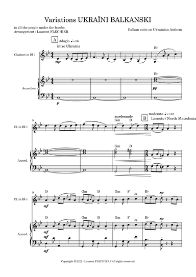 Variations Ukraïni Balkanski (arr. Laurent FLECHIER)