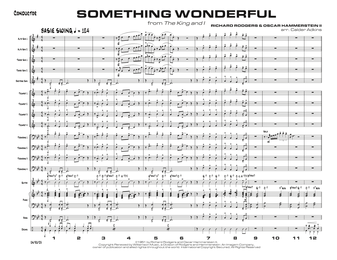 Something Wonderful (arr. Calder Adkins)