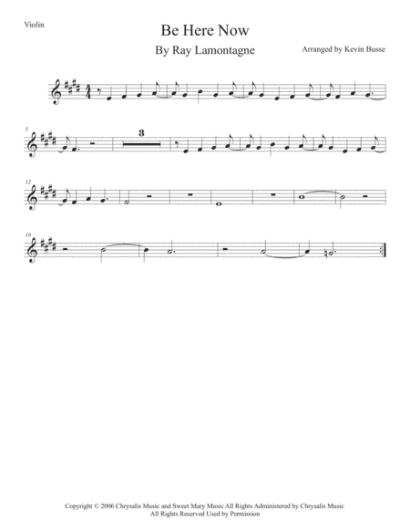 Be Here Now (arr. Kevin Busse)