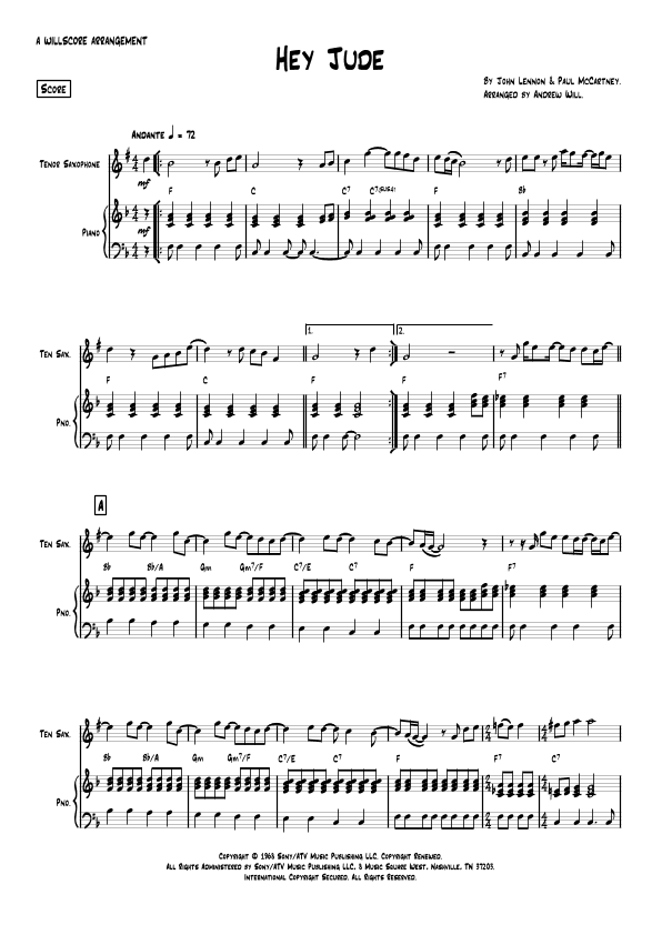 Hey Jude (arr. Andrew Will)