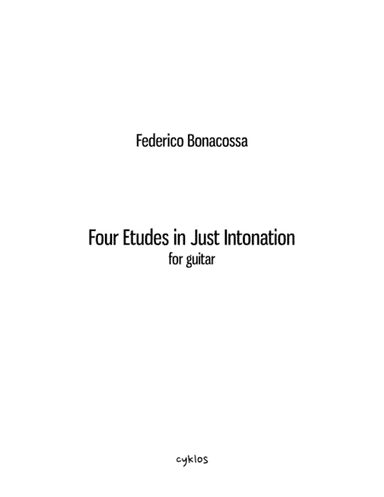 4 Etudes in Just Intonation, for guitar