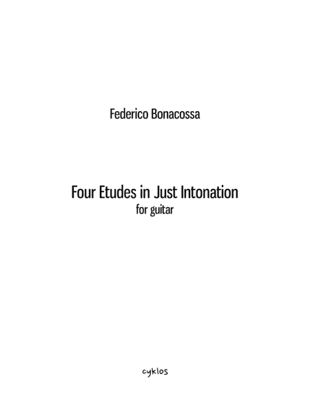 4 Etudes in Just Intonation, for guitar