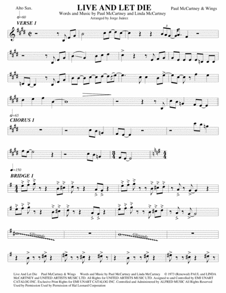 Live And Let Die (arr. Jorge Juárez)