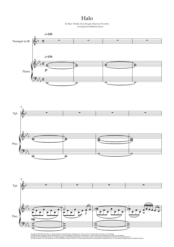 Halo (arr. Matthew pyeon)
