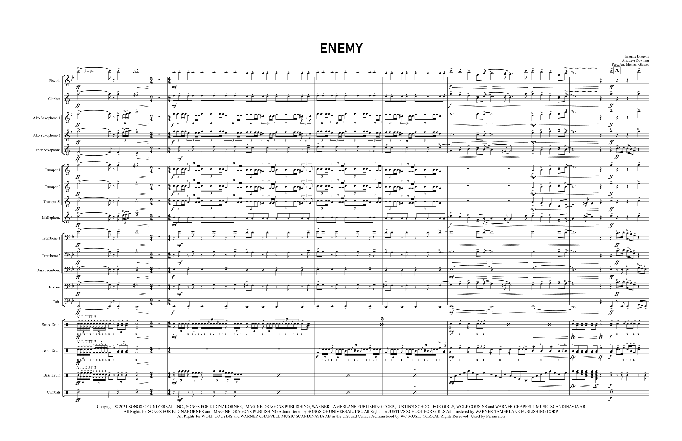 Enemy (arr. Levi Downing)
