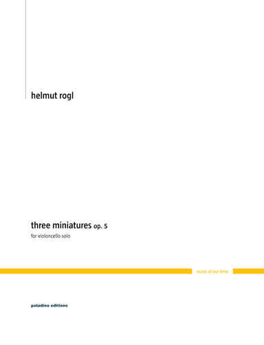 Three Miniatures, Op. 5, for Violoncello