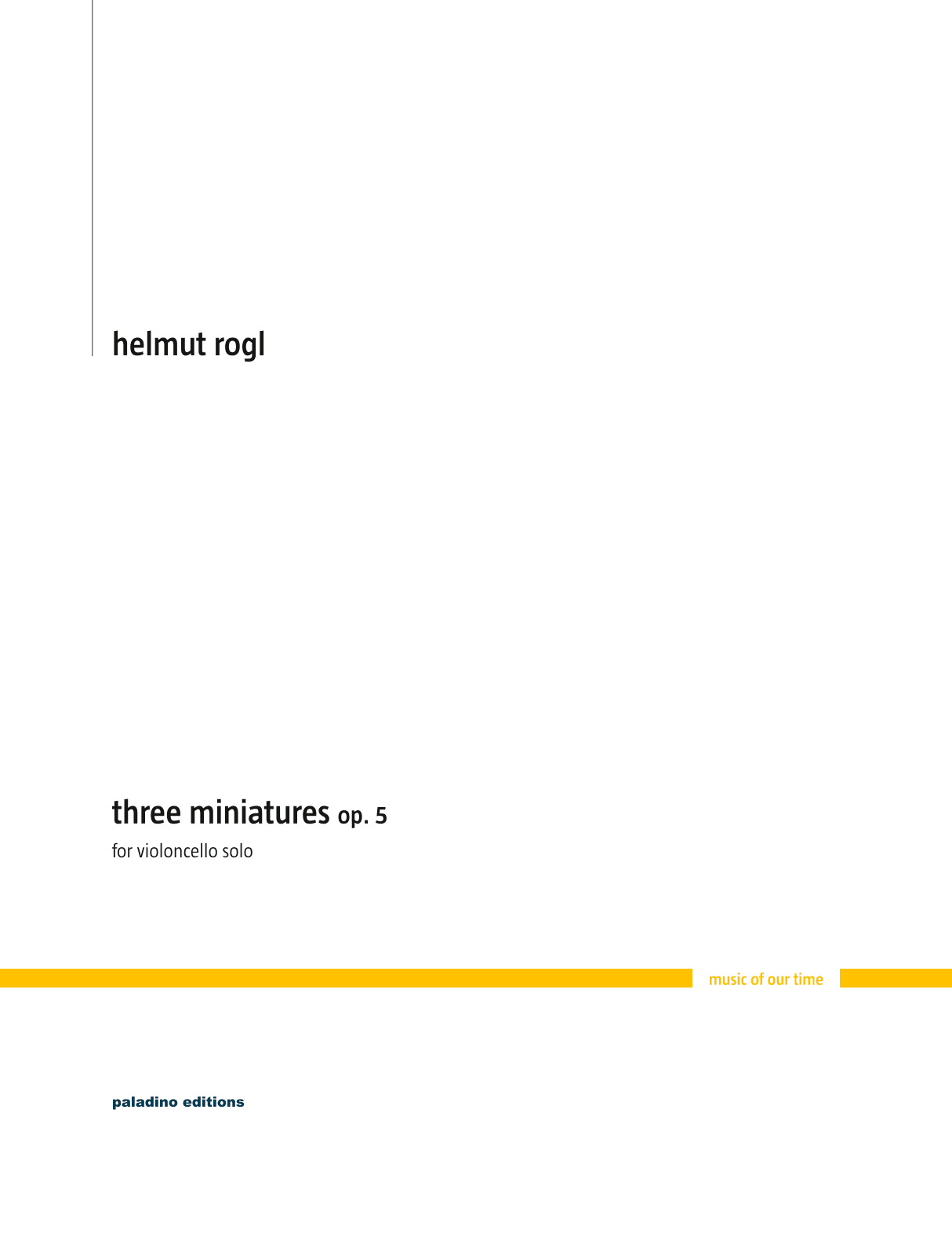 Three Miniatures, Op. 5, for Violoncello