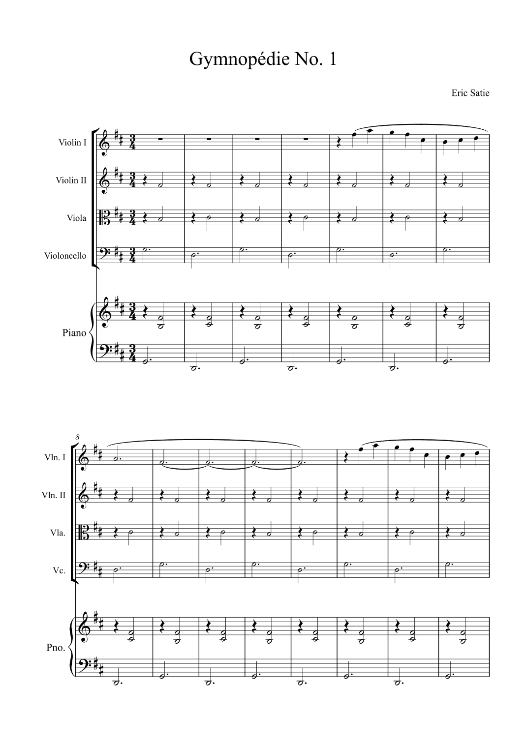 Gymnopédie No. 1 (arr. Alex Nunes Rodrigues)