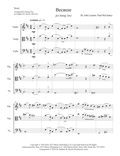 Because (arr. Stephen W. Burch (ASCAP))