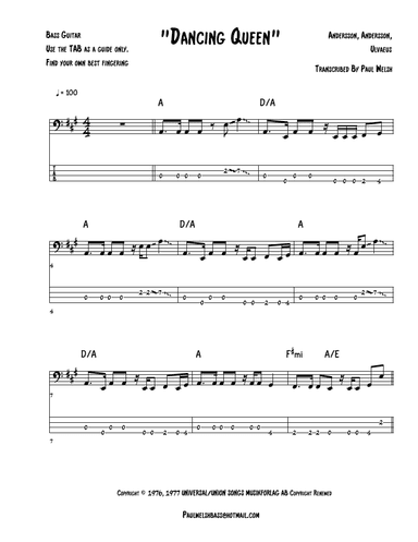 Dancing Queen (arr. P Welsh)