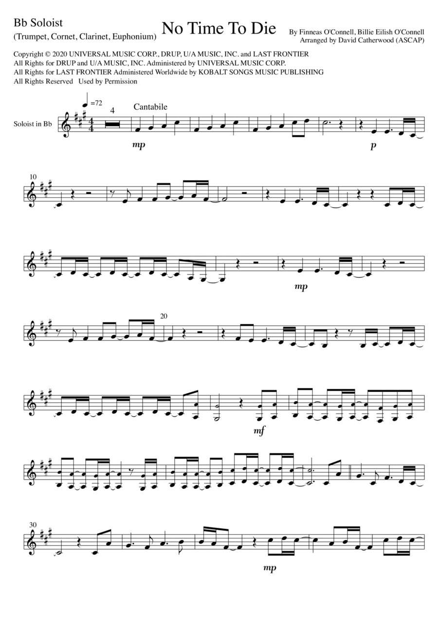 No Time To Die (arr. David Catherwood)