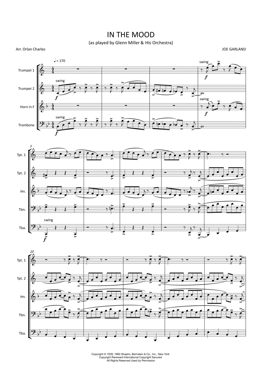In The Mood (arr. Orlan Charles)