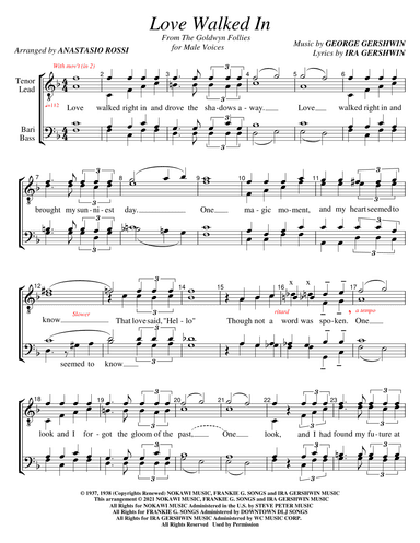 Love Walked In (arr. Anastasio Rossi)