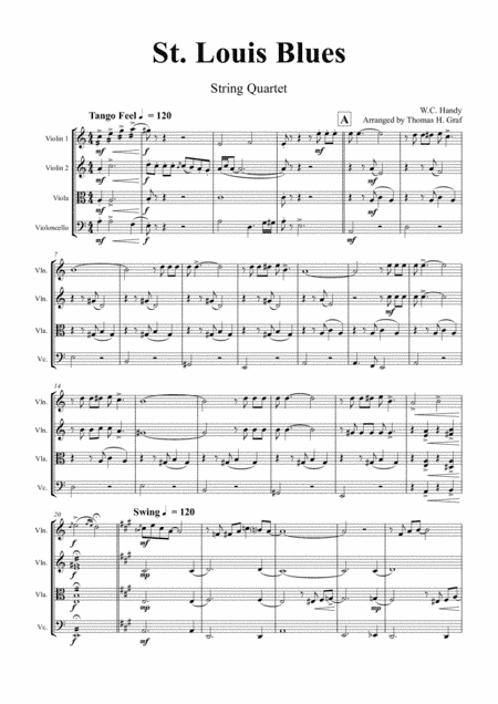 St. Louis Blues - String Quartet (arr. Thomas H. Graf)