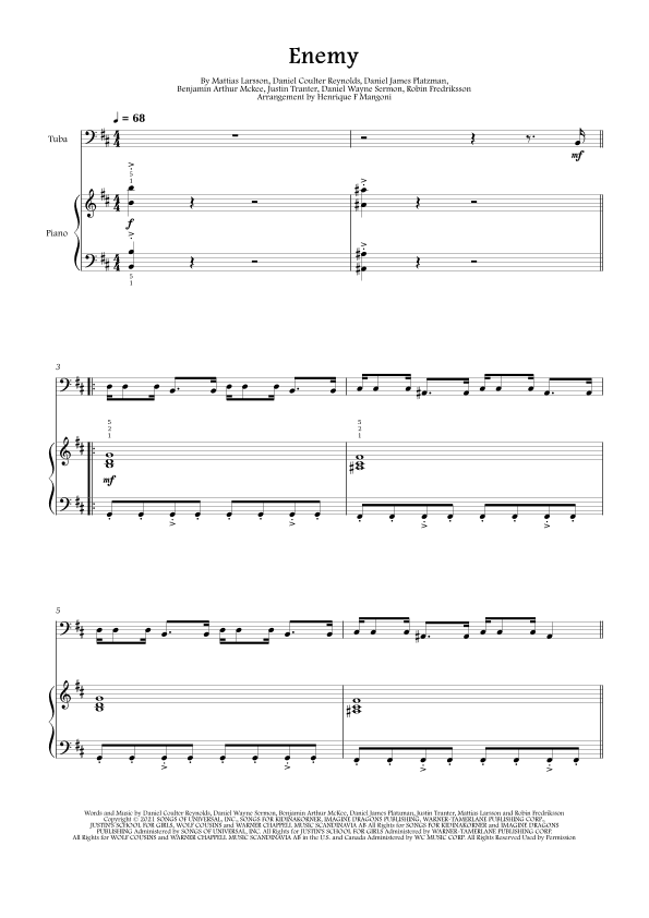 Enemy (arr. Henrique F Mangoni)