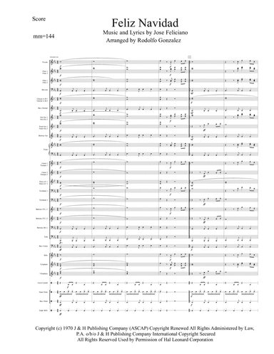 Feliz Navidad (arr. Rodolfo Gonzalez)
