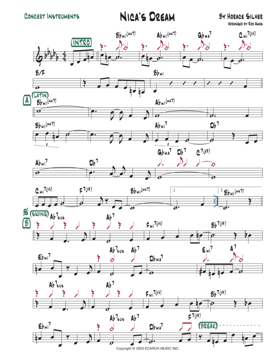 Nica's Dream (arr. Rob Ames)