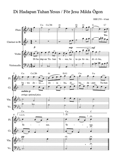 För Jesu Milda Ögon / Di Hadapan Tuhan Yesus (arr. Angie Wiranata)