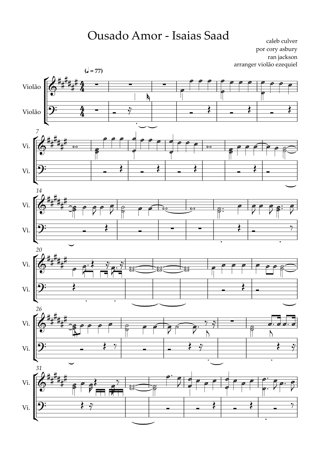 Reckless Love (arr. by ezequiel)