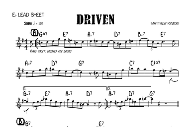 Driven (Eb Lead Sheet)