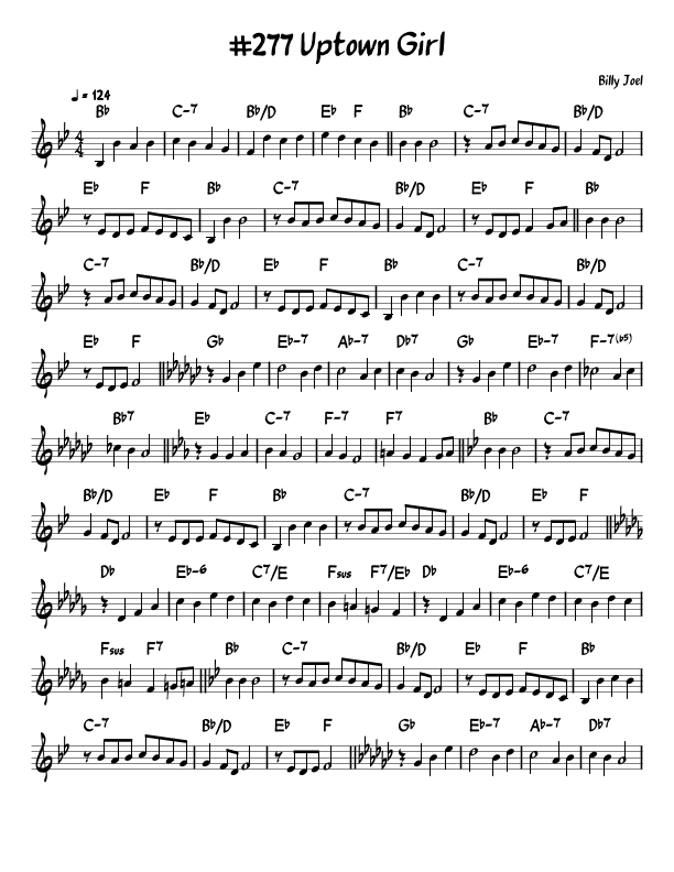 Uptown Girl (arr. John Fries)