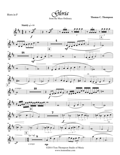 GLORIA - horn in F