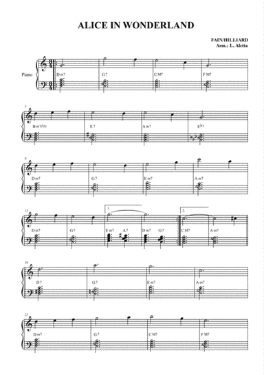 Alice In Wonderland (arr. Luca Aletta)
