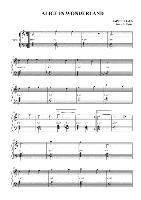 Alice In Wonderland (arr. Luca Aletta)