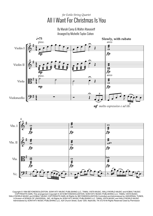 All I Want For Christmas Is You (arr. Michelle Taylor-Cohen)