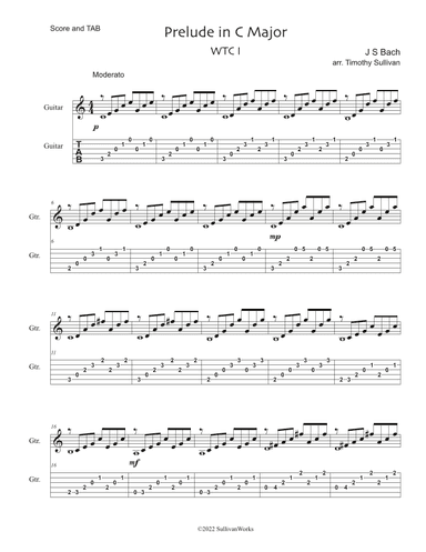 Prelude in C Major (WTC I) (arr. Timothy Sullivan)
