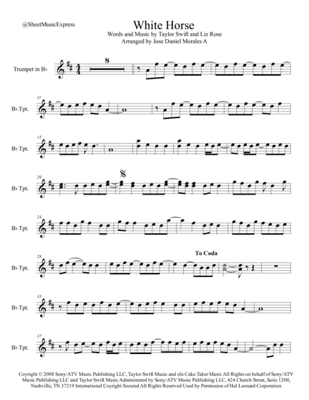 White Horse (arr. Jose Daniel Morales A.)