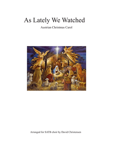 As Lately We Watched (arr. David Christensen)
