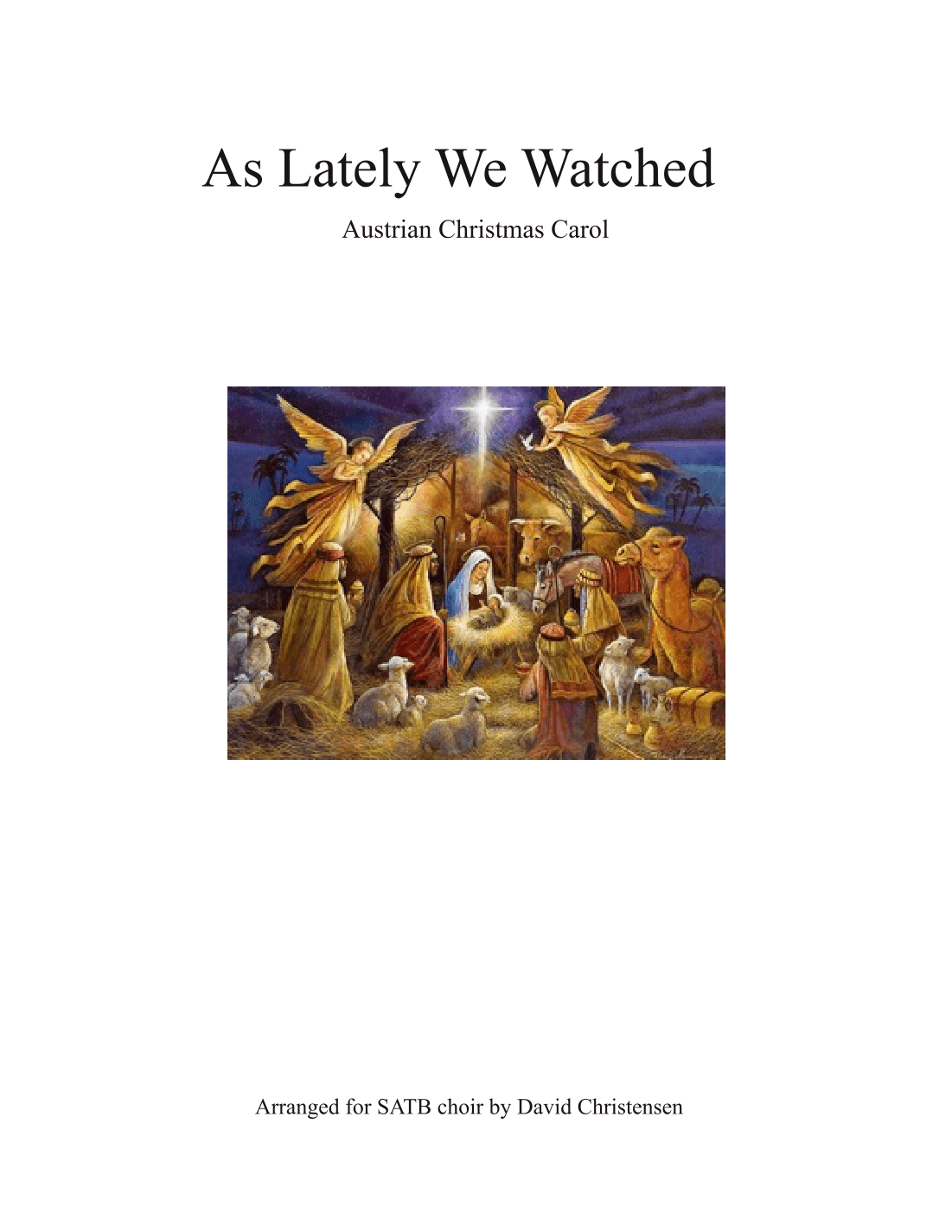 As Lately We Watched (arr. David Christensen)