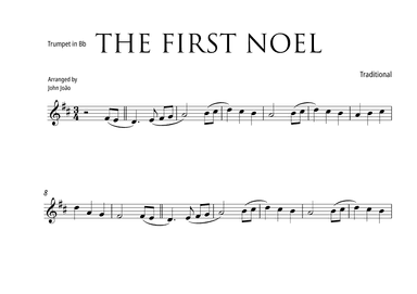 The First Noel (Trumpet in Bb) (arr. John João)
