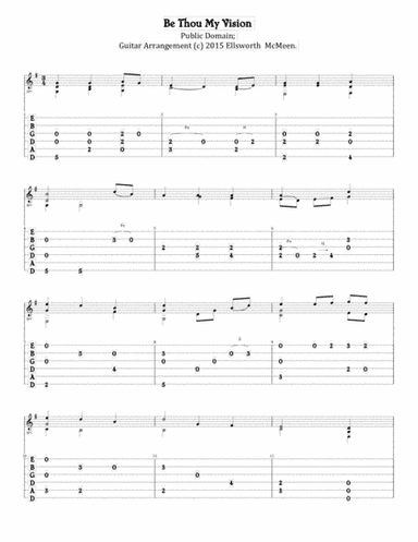 Be Thou My Vision (For Fingerstyle Guitar Tuned Drop D) (arr. Ellsworth McMeen)
