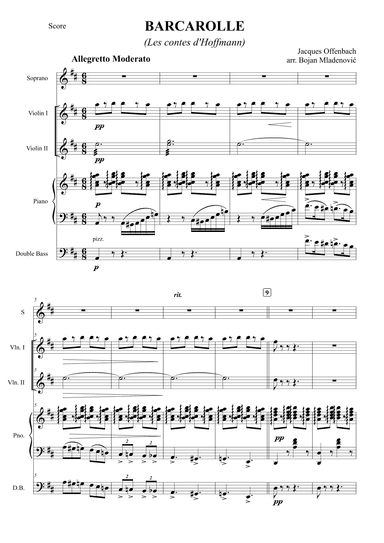 Barcarolle - from Les contes d'Hoffmann (arr. Bojan Mladenović)
