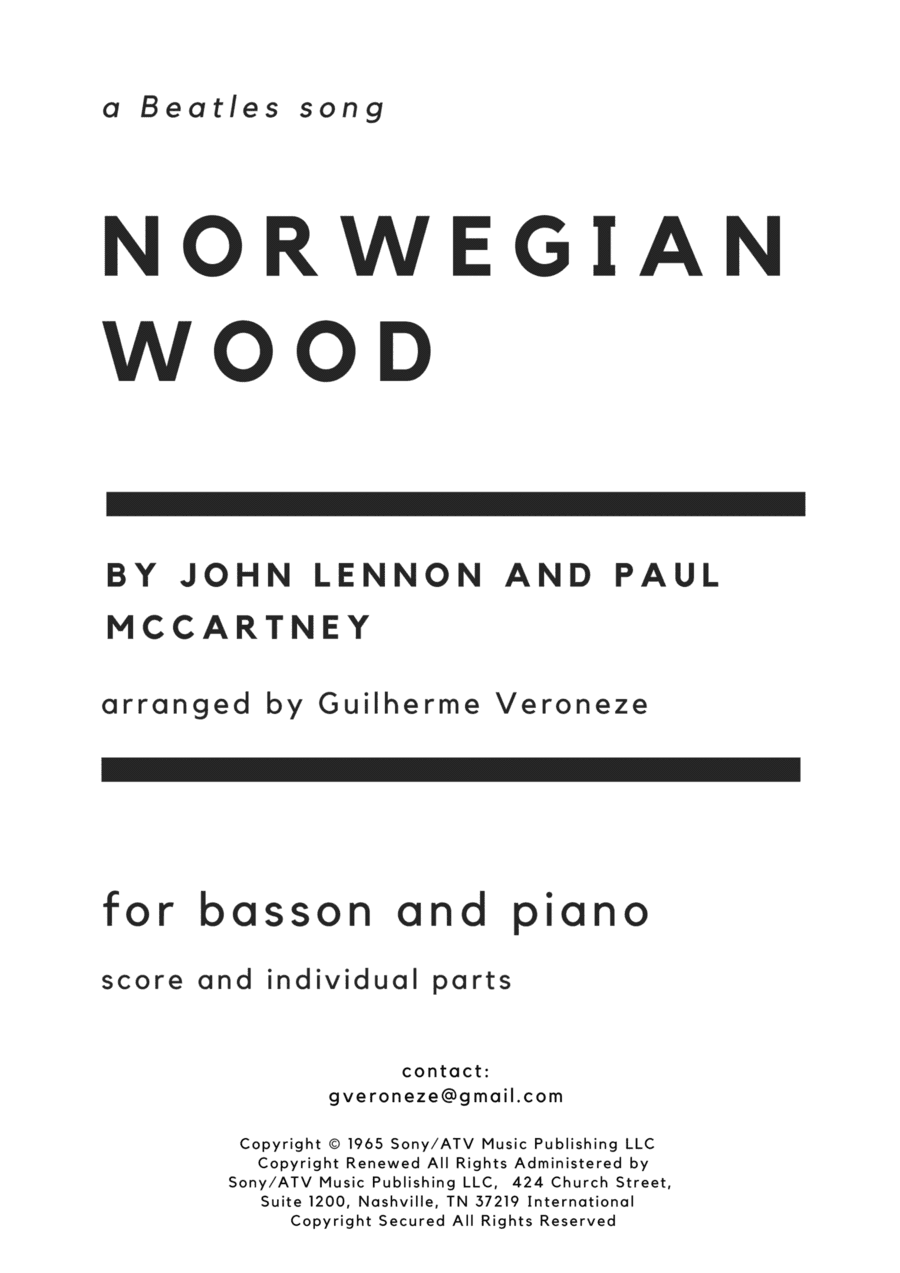 Norwegian Wood (this Bird Has Flown) (arr. Guilherme Veroneze)