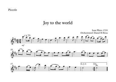 Joy to the world - Christmas Carol - Piccolo (arr. Daniel H Rosa)