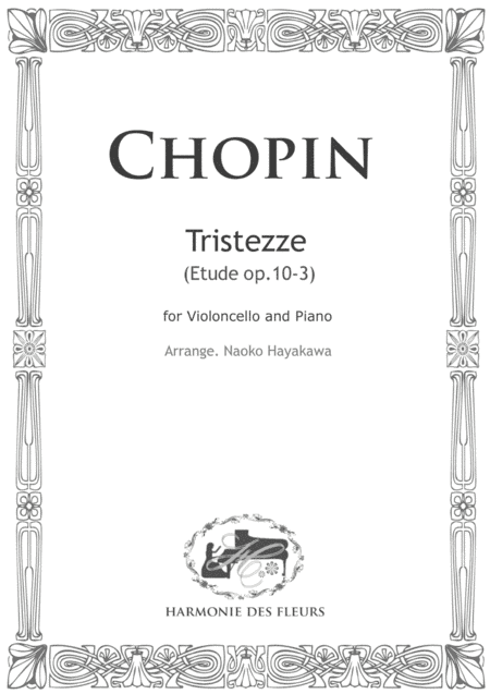 Chopin Etude op.10-3 for Duo (Cello & Piano) arr. by Naoko Hayakawa (arr. Naoko Hayakawa)