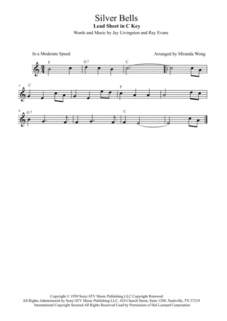 Silver Bells (arr. Miranda Wong)